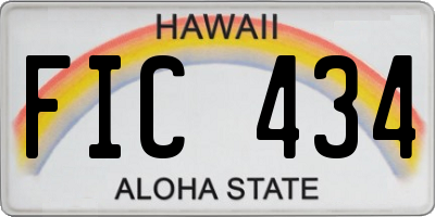 HI license plate FIC434