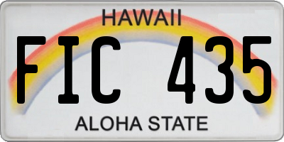 HI license plate FIC435