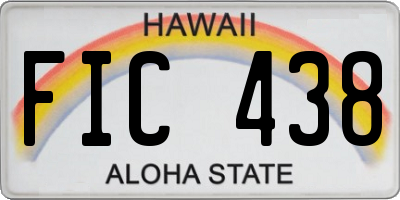 HI license plate FIC438
