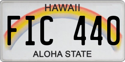 HI license plate FIC440