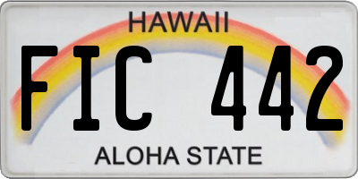 HI license plate FIC442