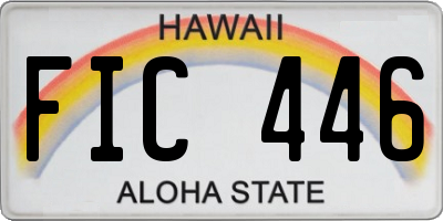 HI license plate FIC446