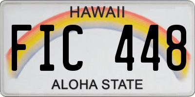 HI license plate FIC448