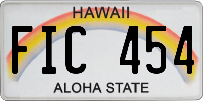 HI license plate FIC454