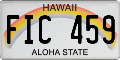 HI license plate FIC459
