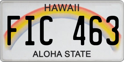 HI license plate FIC463