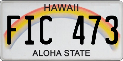 HI license plate FIC473