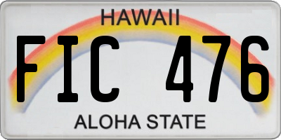 HI license plate FIC476