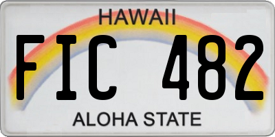 HI license plate FIC482