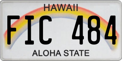 HI license plate FIC484