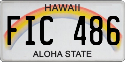 HI license plate FIC486