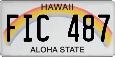 HI license plate FIC487