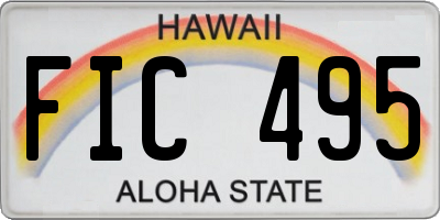 HI license plate FIC495