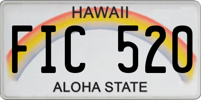 HI license plate FIC520