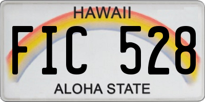 HI license plate FIC528