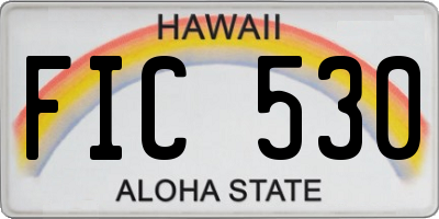 HI license plate FIC530