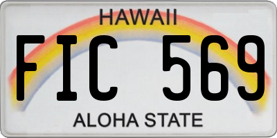 HI license plate FIC569