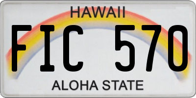 HI license plate FIC570