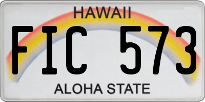 HI license plate FIC573