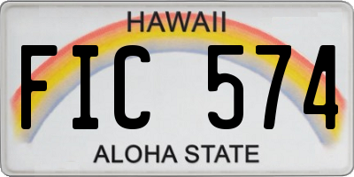 HI license plate FIC574