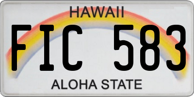 HI license plate FIC583
