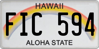 HI license plate FIC594