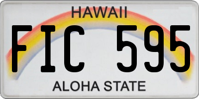 HI license plate FIC595