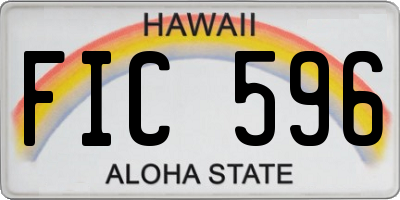 HI license plate FIC596