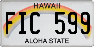 HI license plate FIC599