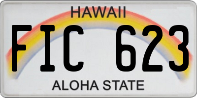 HI license plate FIC623