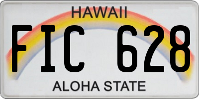 HI license plate FIC628