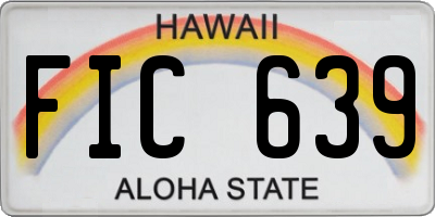 HI license plate FIC639