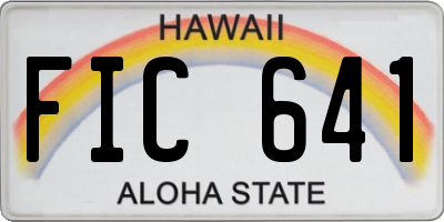 HI license plate FIC641