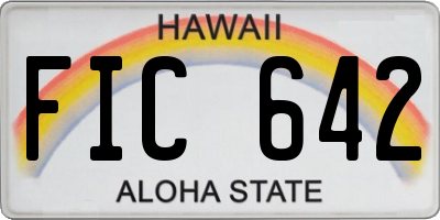 HI license plate FIC642