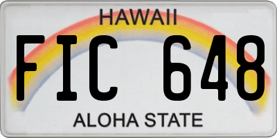 HI license plate FIC648