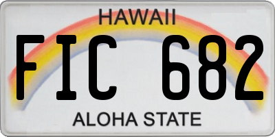 HI license plate FIC682