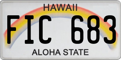 HI license plate FIC683