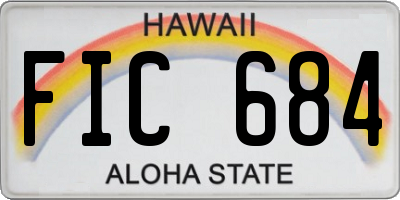 HI license plate FIC684