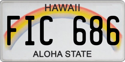 HI license plate FIC686