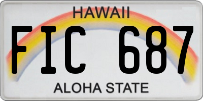 HI license plate FIC687