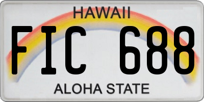 HI license plate FIC688