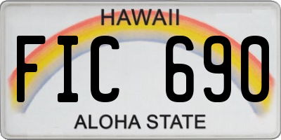 HI license plate FIC690