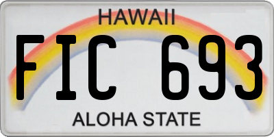 HI license plate FIC693