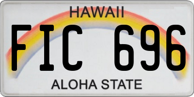 HI license plate FIC696