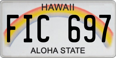 HI license plate FIC697