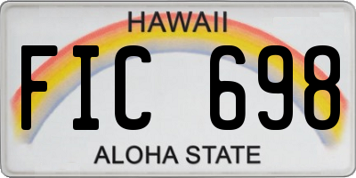 HI license plate FIC698