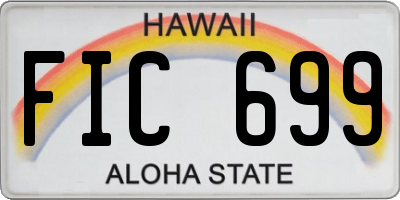 HI license plate FIC699