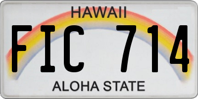 HI license plate FIC714