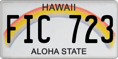 HI license plate FIC723