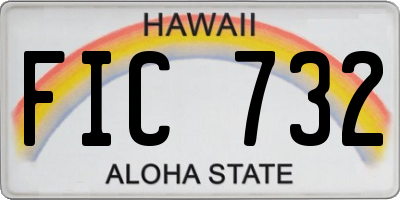 HI license plate FIC732